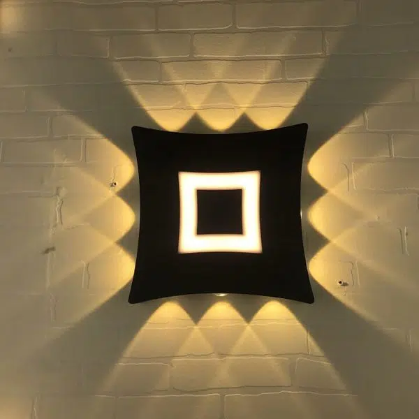 Modern Creative Square Luminous LED Outdoor Garden Wall Sconce Lamp - Image 2