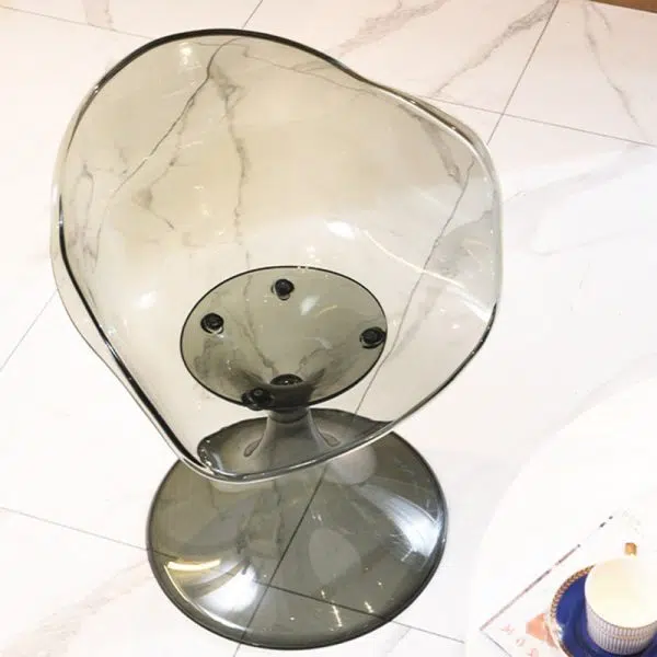 Contemporary Nordic Acrylic Plastics Arc Design Dining Chair Backrest For Dining Room - Image 18