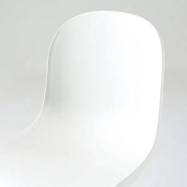 Contemporary Scandinavian Bow Frame Plastic Billet Steel Dining Chair Backrest For Dining Room - Image 6