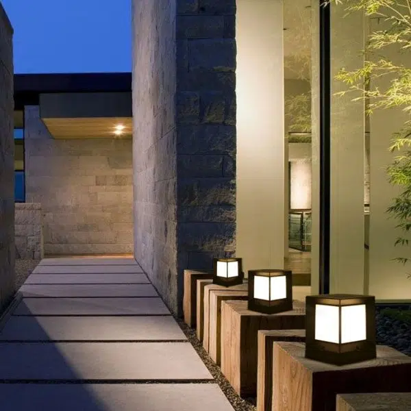 Modern Simple Solar Quadrupole Waterproof Outdoor Garden Column Post Head Light - Image 15