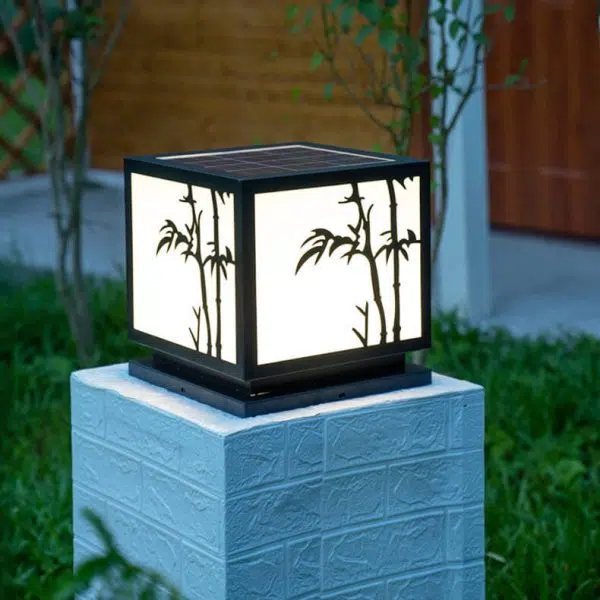 Traditional Chinese Solar Square Stainless Steel Acrylic LED Outdoor Landscape Light For Outdoor Patio - Image 12