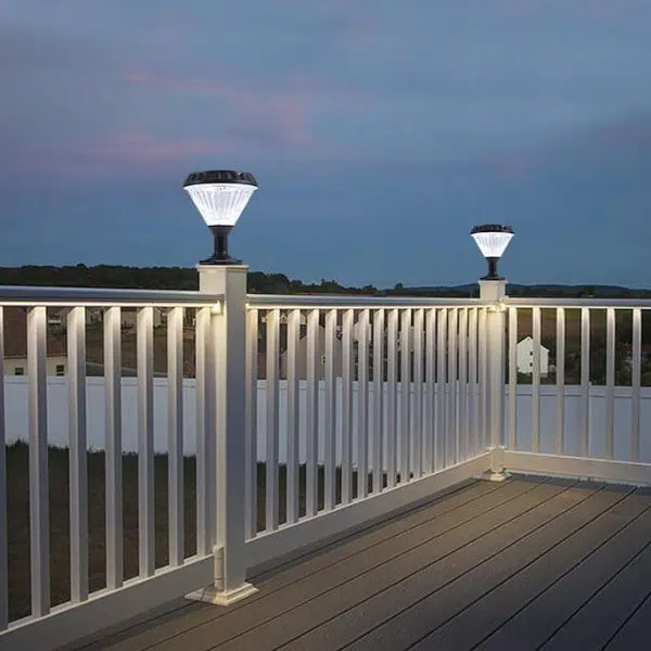 Modern Black Solar Die-Cast Aluminum Glass Outdoor Patio Waterproof Column Head Light - Image 26