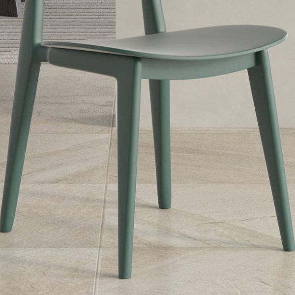 Contemporary Scandinavian Macaron Plastic Square Dining Chair Backrest For Dining Room - Image 8
