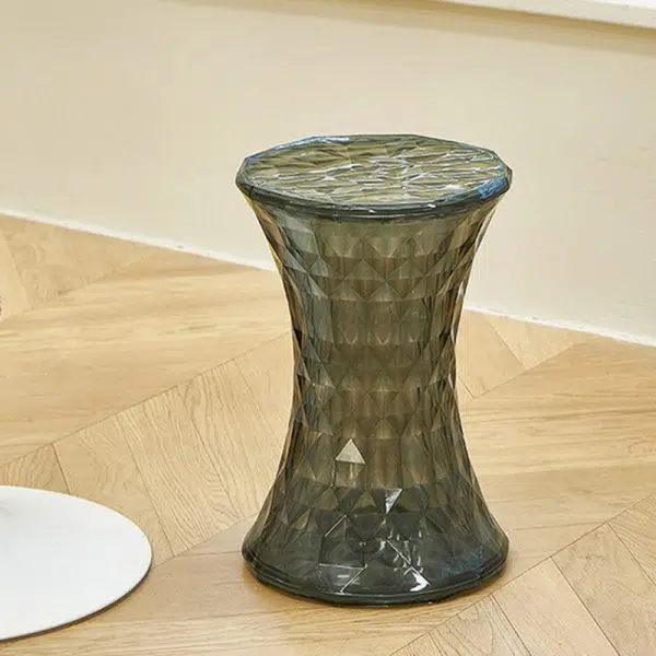 Contemporary Nordic Column Acrylic Chair Backless Armless For Living Room - Image 14