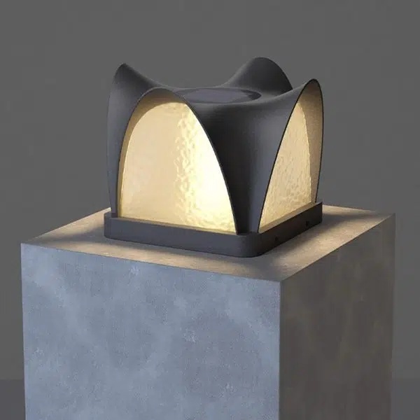 Modern Art Deco Solar Curve Cube LED Outdoor Landscape Light For Garden - Image 6