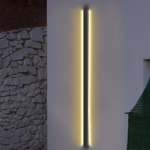 Long Strip LED Waterproof Black Minimalist Outdoor Wall Lights Exterior Lights - Image 6