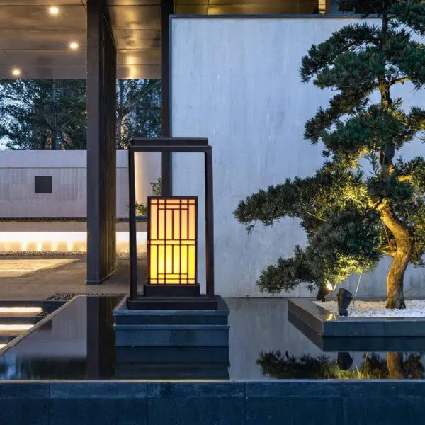 Modern Retro Stainless Steel Marble Solar LED  Waterproof Garden Lawn Outdoor Light - Image 4