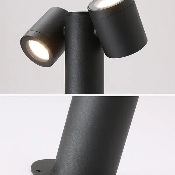 Modern Minimalist Rotatable Cylinder Round Tempered Glass Aluminum LED Outdoor Ground Light For Garden - Image 6