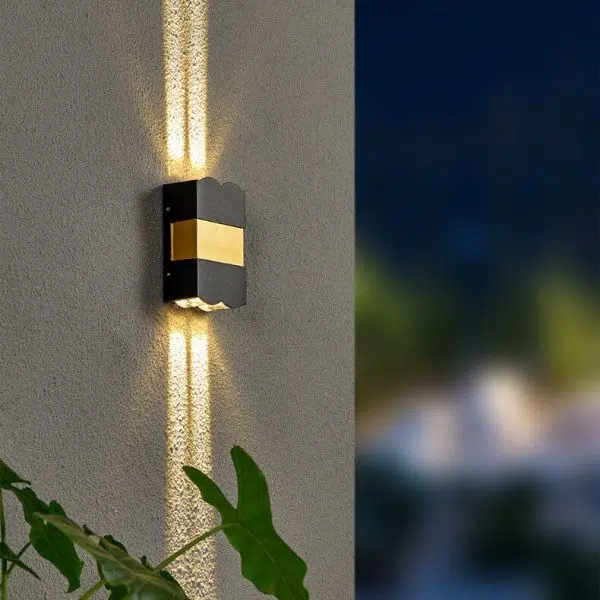 Modern Rectangular Aluminum Glass LED Spotlight Waterproof Outdoor Patio Wall Sconce Lamp - Image 10