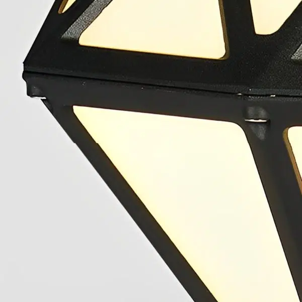 Geometric Waterproof LED Intelligent Stable Black Modern Lawn Lamp - Image 9