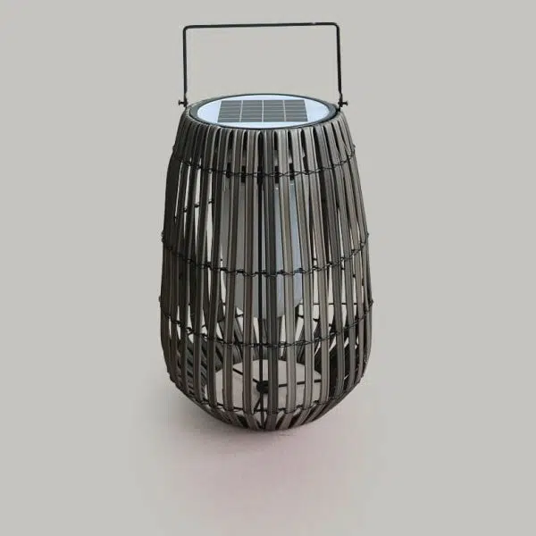 Modern Rustic Rattan Weaving Portable Outdoor Waterproof Solar LED Lawn Landscape Light - Image 5