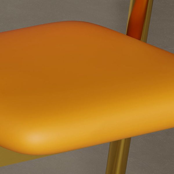 Contemporary Luxury Square Leather Upholstered Dining Chair Backrest Armrest For Dining Room - Image 8