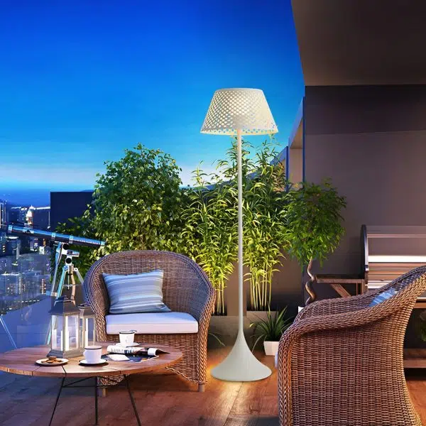 1-light Mesh Outdoor Floor Lamp - Image 6