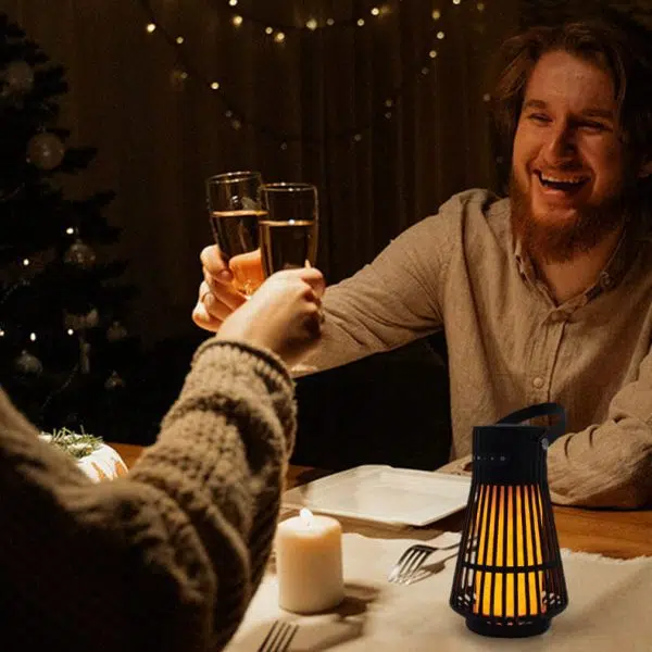 Waterproof Plastic Hollow Bar Lampshade LED Bluetooth Speaker Outdoor Lamp - Image 8