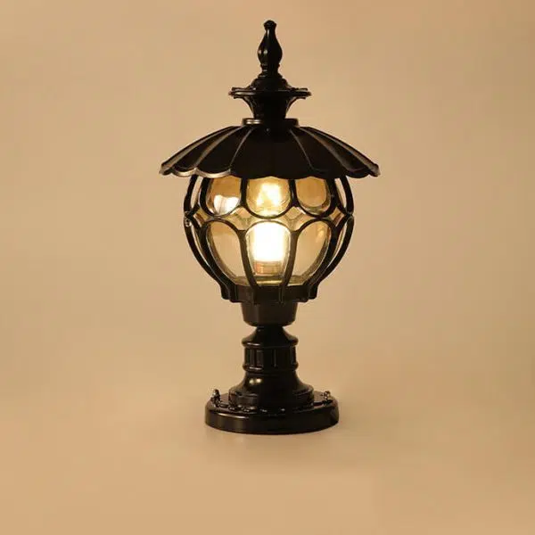 Outdoor European Round Column Head Light 1-Light Waterproof Garden Landscape Light - Image 13