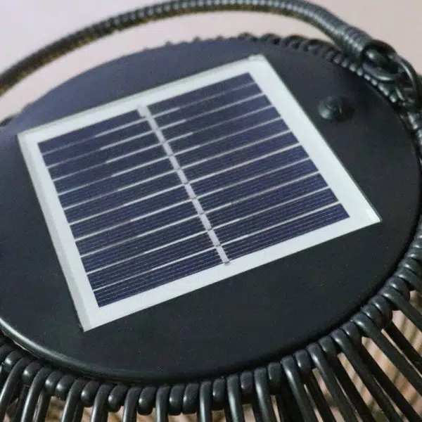 Modern Rattan Weaving Iron Portable Outdoor Waterproof Solar LED Lawn Landscape Light - Image 7