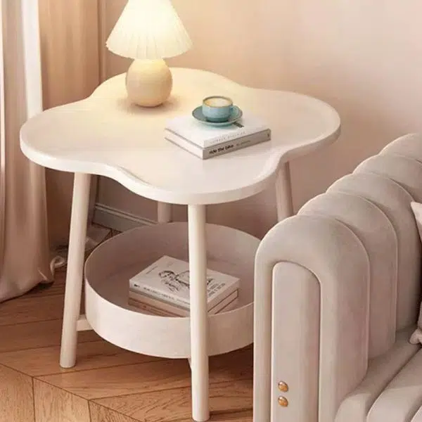 Contemporary Creative Floral Clover Iron End Table Storage Basket For Living Room - Image 13