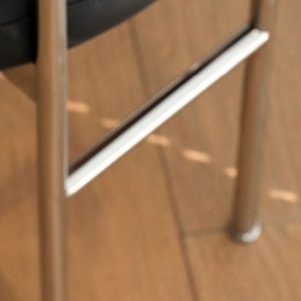 Contemporary Nordic Half Round Leather Metal Wood Curved Backrest Dining Chair For Dining Room - Image 7