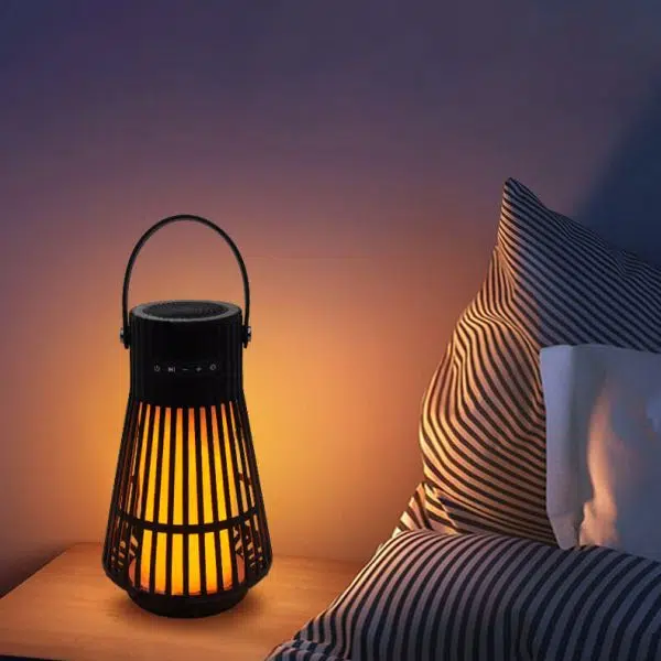 Waterproof Plastic Hollow Bar Lampshade LED Bluetooth Speaker Outdoor Lamp - Image 11
