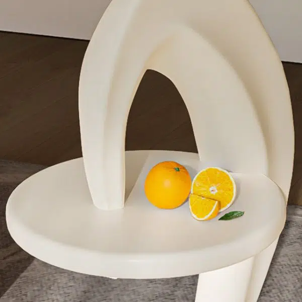 Contemporary Creative Dolphin Round Square Marble Fiberglass End Table 1-Tray For Living Room - Image 4