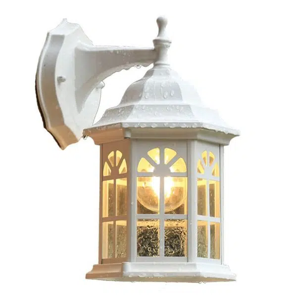 European Waterproof Retro Pavilion Design 1-Light Outdoor Wall Sconce Lamp - Image 5