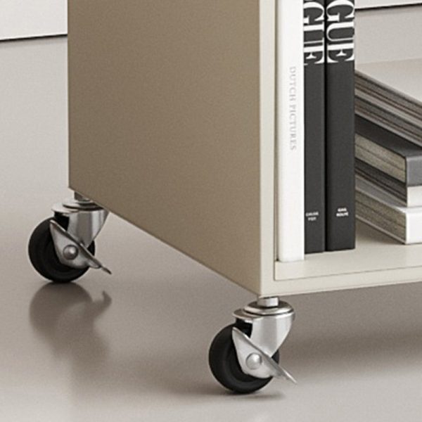 Contemporary Creative Arched Frame Top Tempered Glass Base Iron End Table 2-Cabinets For Living Room - Image 8