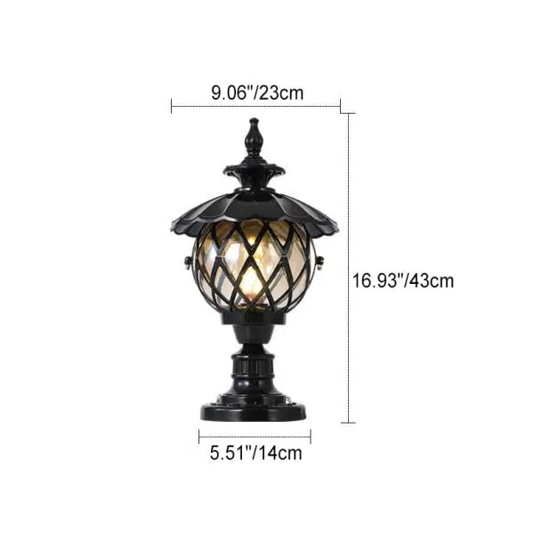 European Outdoor Lotus Column Head Light 1-Light Waterproof Garden Landscape Light - Image 7