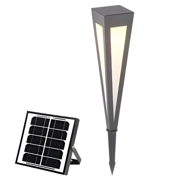 Square Conical LED Waterproof RGB Solar Lights Outdoor Pathway Lights - Image 20