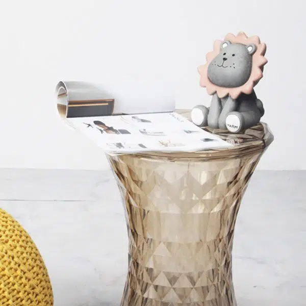 Contemporary Nordic Column Acrylic Chair Backless Armless For Living Room - Image 7