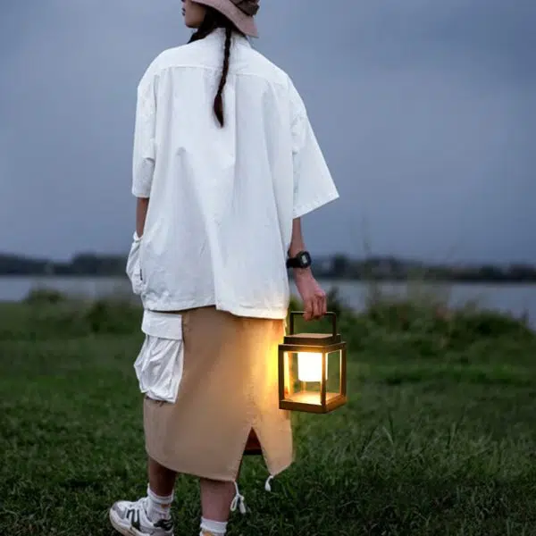 Outdoor Solar Camping Square Portable Cage LED Camping Landscape Light - Image 18