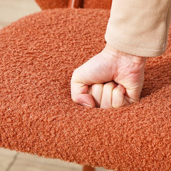 Contemporary Scandinavian Lambswool Donut Design Dining Chair Backrest For Dining Room - Image 7