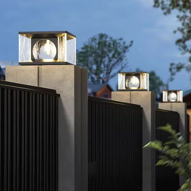 11-a3a8d333-7e3a-456e-9288-0b94e1a6ecb5.jpg Modern Minimalist Solar Waterproof Rectangle Stainless Steel Glass LED Post Head Light For Outdoor Patio - Image 1