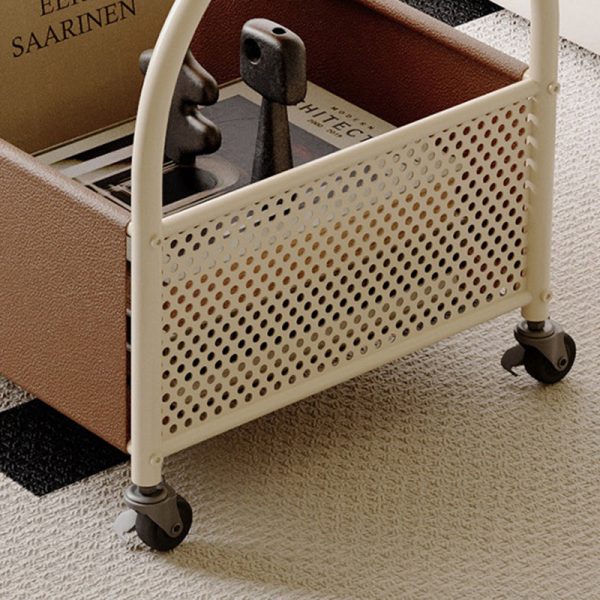 Contemporary Luxury Movable Rectangular Top Tempered Glass End Table 2-Tier For Living Room - Image 5