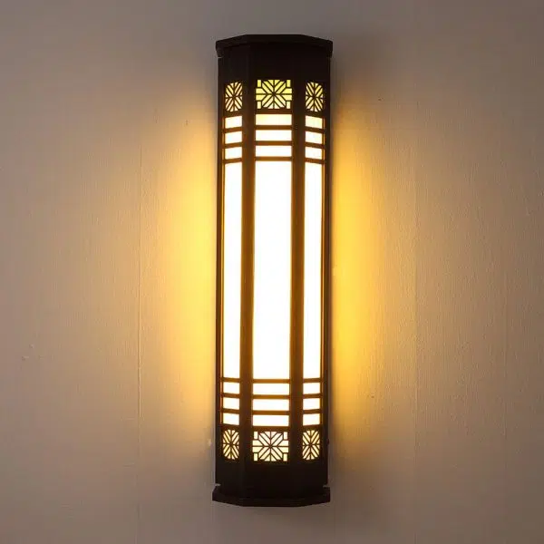 Modern Classical Cylindrical Stainless Steel Imitation Marble Waterproof Outdoor LED Wall Sconce Lamp - Image 12