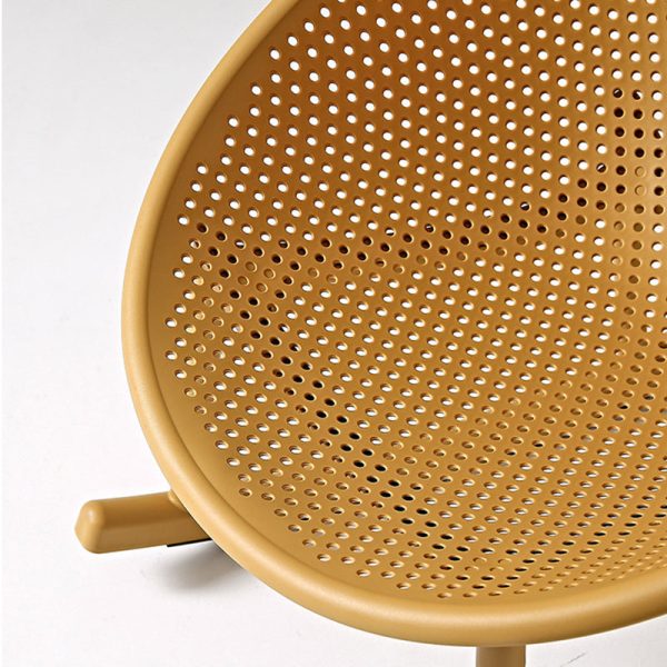 Contemporary Creative Oval PP Plastic Chair Backrest Armrest For Living Room - Image 5