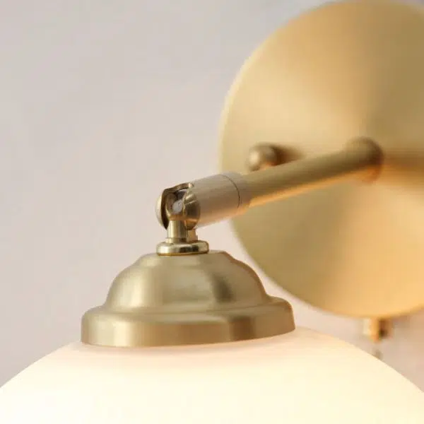 Nordic Striped Milk White Glass Brass 1-Light Pull Cord Wall Sconce Lamp - Image 10