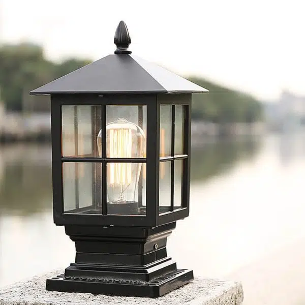 European Outdoor Column Lantern Waterproof  Rustproof 1-Light Patio Light - Image 10