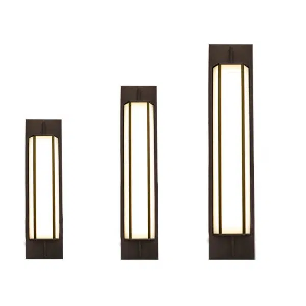Modern Minimalist Long Square PMMA Stainless Steel LED Outdoor Wall Sconce Lamp For Garden - Image 14