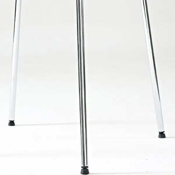 Contemporary Creative Square Hollow Out Backrest PP Metal Dining Chair For Dining Room - Image 7