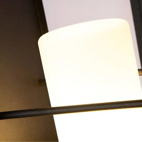 Rectangular Frame Waterproof Black Modern Solar Lights Outdoor Lanterns - Image 19