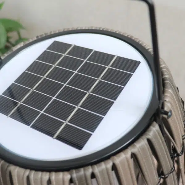 Modern Rustic Rattan Weaving Portable Outdoor Waterproof Solar LED Lawn Landscape Light - Image 6