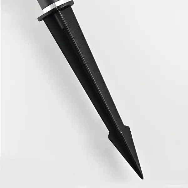 Circular Geometric Shape Waterproof LED Black Modern Solar Lawn Light - Image 12