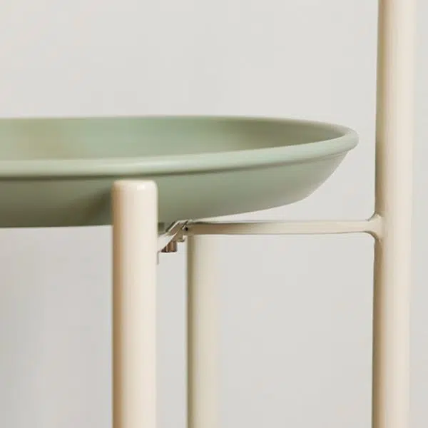 Contemporary Creative Removable Rectangular Oval ABS Wood Metal End Table 2-Tier For Living Room - Image 7