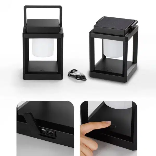 Modern Simplicity ABS Square Solar LED Outdoor Light For Camping - Image 8