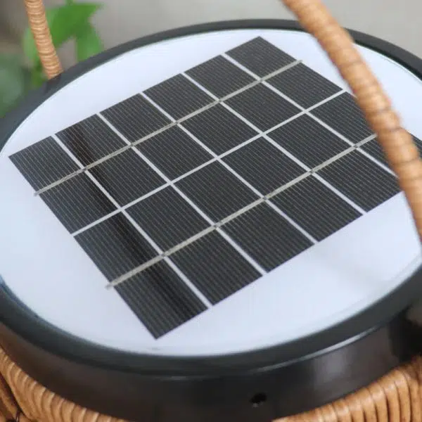 Outdoor Solar Rattan Weaving Round Jar LED Waterproof Garden Landscape Light - Image 9