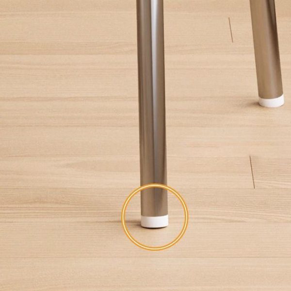 Contemporary Nordic Flower Shape Leather Metal Swivel Dining Chair Backrest For Living Room - Image 8