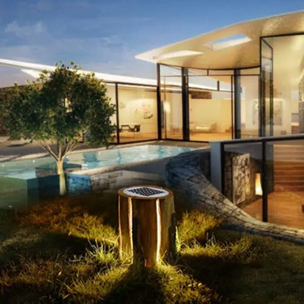 Modern Art Deco Waterproof Solar Iron Resin Tree Stump LED Landscape Lighting Outdoor Lighting For Garden - Image 7