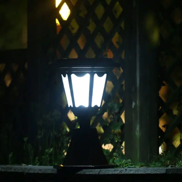 Solar Outdoor Hexagonal Post Head Light LED Garden Landscape Light - Image 2