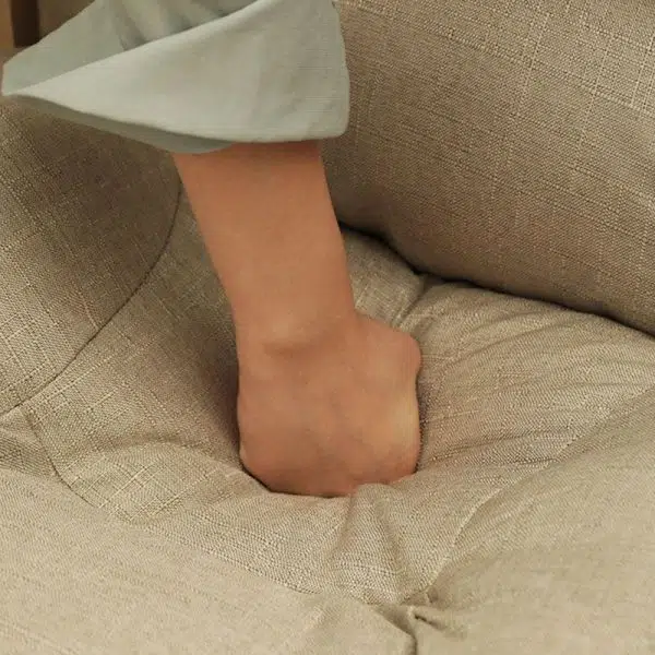 Modern Simplicity Fabric Upholstered Wood Frame Accent Chair Adjustable Backrest Armrest For Home Office - Image 8