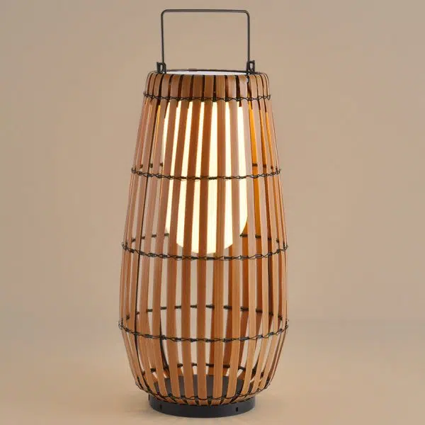 Contemporary Creative Waterproof Solar Cylinder Woven Rattan Iron LED Landscape Lighting Outdoor Light For Garden - Image 12